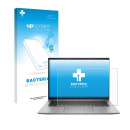 Front side of a product packaging with the brand logo upscreen. Next to it is the device HP Zbook Firefly 14 G11 shown with th