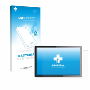 Parte frontale di una confezione del prodotto con il logo del marchio upscreen. Accanto è raffigurato il dispositivo VALE V10E