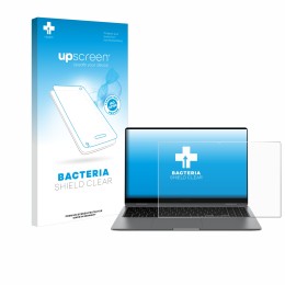 Face avant d’un emballage produit avec le logo de la marque upscreen. À côté, l’appareil Samsung Galaxy Book5 360 15.6