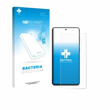 Vorderseite einer Produktverpackung mit dem Markenlogo upscreen. Daneben ist das Gerät Samsung Galaxy S25 Edge mit dem zugehör