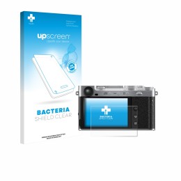 Face avant d’un emballage produit avec le logo de la marque upscreen. À côté, l’appareil Fujifilm X-E5 est représenté avec la 