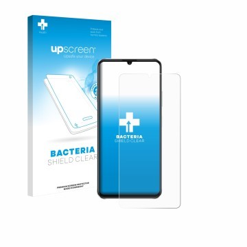 Parte frontale di una confezione del prodotto con il logo del marchio upscreen. Accanto è raffigurato il dispositivo Huawei No