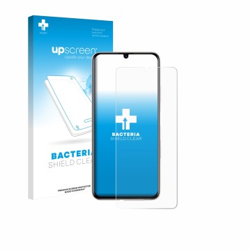 Parte frontale di una confezione del prodotto con il logo del marchio upscreen. Accanto è raffigurato il dispositivo Huawei No