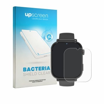 Vorderseite einer Produktverpackung mit dem Markenlogo upscreen. Daneben ist das Gerät Pthtechus A22 mit dem zugehörigen Displ