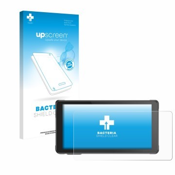 Vorderseite einer Produktverpackung mit dem Markenlogo upscreen. Daneben ist das Gerät Interphone RideSync mit dem zugehörigen