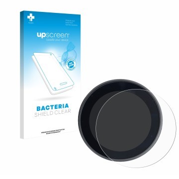 Face avant d’un emballage produit avec le logo de la marque upscreen. À côté, l’appareil Meraki Espresso Machine est représent