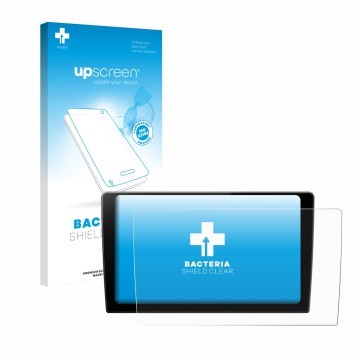 Face avant d’un emballage produit avec le logo de la marque upscreen. À côté, l’appareil Pioneer SPH-PF97BT est représenté ave