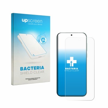 Parte frontale di una confezione del prodotto con il logo del marchio upscreen. Accanto è raffigurato il dispositivo OnePlus N