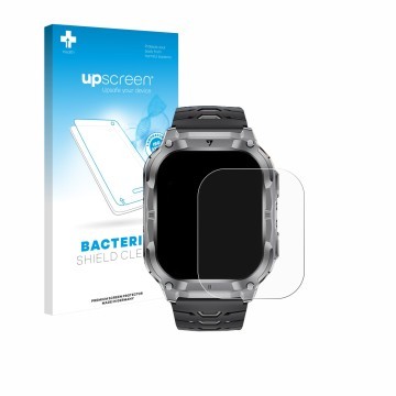 Face avant d’un emballage produit avec le logo de la marque upscreen. À côté, l’appareil LIGE EF22 2