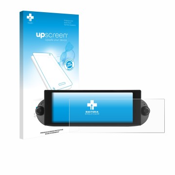 Front side of a product packaging with the brand logo upscreen. Next to it is the device Essgoo Android Autoradio 6.86