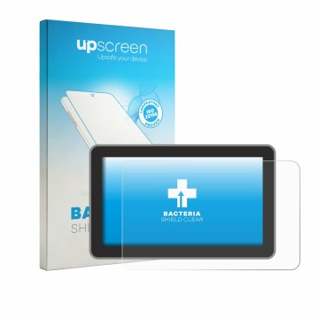 Parte frontal de un envase de producto con el logotipo de la marca upscreen. Al lado se muestra el dispositivo Bambu Lab H2C c