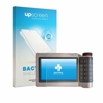 Face avant d’un emballage produit avec le logo de la marque upscreen. À côté, l’appareil Kverneland IsoMatch Tellus GO Plus es