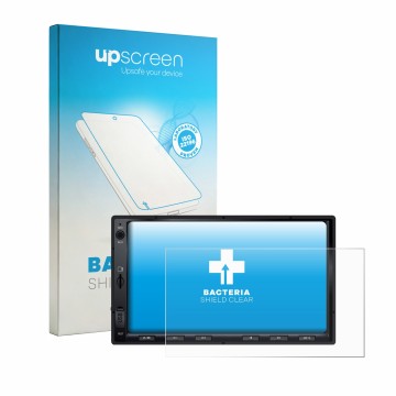Front side of a product packaging with the brand logo upscreen. Next to it is the device Atoto A5LG2A7T 7