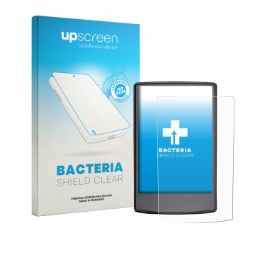 Parte frontal de un envase de producto con el logotipo de la marca upscreen. Al lado se muestra el dispositivo Engwe Engine Pr