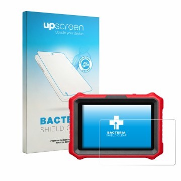 Parte frontal de un envase de producto con el logotipo de la marca upscreen. Al lado se muestra el dispositivo KINGBOLEN K8 El