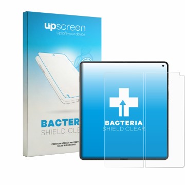 Parte frontale di una confezione del prodotto con il logo del marchio upscreen. Accanto è raffigurato il dispositivo Motorola 