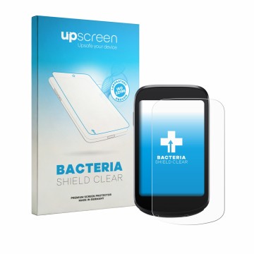 Parte frontal de un envase de producto con el logotipo de la marca upscreen. Al lado se muestra el dispositivo iGPSPORT BSC500