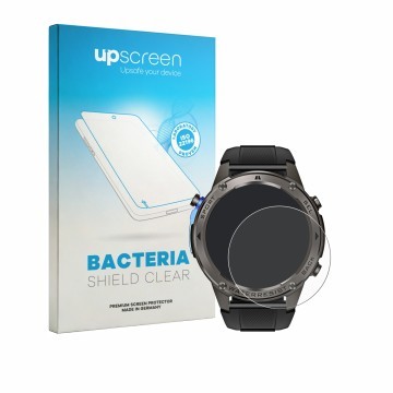 Face avant d’un emballage produit avec le logo de la marque upscreen. À côté, l’appareil Kardena Care GPS est représenté avec 