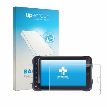 Parte frontale di una confezione del prodotto con il logo del marchio upscreen. Accanto è raffigurato il dispositivo Hugerock 