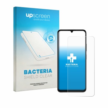 Parte frontale di una confezione del prodotto con il logo del marchio upscreen. Accanto è raffigurato il dispositivo Lava Bold