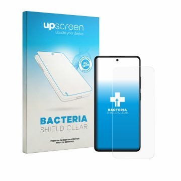 Face avant d’un emballage produit avec le logo de la marque upscreen. À côté, l’appareil General Mobile Fenix II Pro est repré