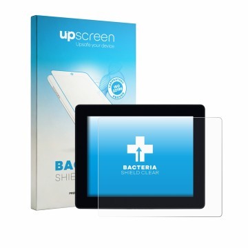 Face avant d’un emballage produit avec le logo de la marque upscreen. À côté, l’appareil Iiyama ProLite TF1215MC-B1 est représ