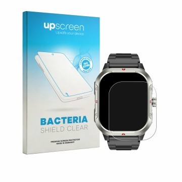 Parte frontale di una confezione del prodotto con il logo del marchio upscreen. Accanto è raffigurato il dispositivo Jugeman V
