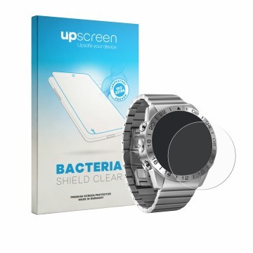 Face avant d’un emballage produit avec le logo de la marque upscreen. À côté, l’appareil North Edge GAVIA est représenté avec 
