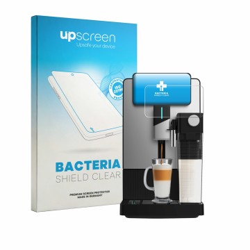 Front side of a product packaging with the brand logo upscreen. Next to it is the device Cecotec Cremmaet Latte Art A90_EU01 s