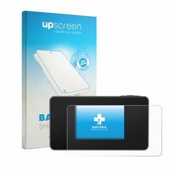 Front side of a product packaging with the brand logo upscreen. Next to it is the device TP-Link M8550 shown with the correspo