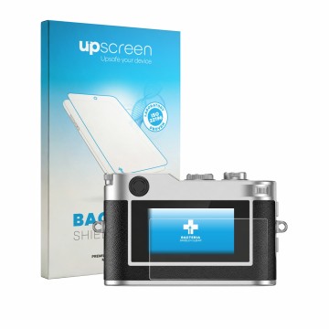 Vorderseite einer Produktverpackung mit dem Markenlogo upscreen. Daneben ist das Gerät Rollei Mini Digital Camera mit dem zuge