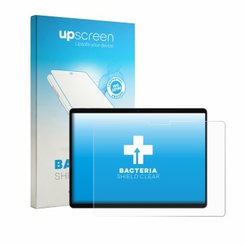 Parte frontale di una confezione del prodotto con il logo del marchio upscreen. Accanto è raffigurato il dispositivo Microsoft