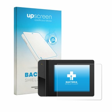 Parte frontale di una confezione del prodotto con il logo del marchio upscreen. Accanto è raffigurato il dispositivo XP-PEN St