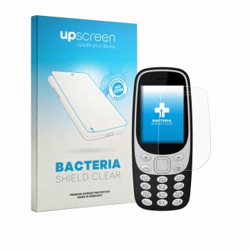 Vorderseite einer Produktverpackung mit dem Markenlogo upscreen. Daneben ist das Gerät Karbonn K32N mit dem zugehörigen Displa