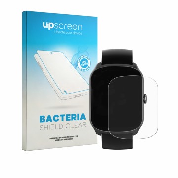 Parte frontale di una confezione del prodotto con il logo del marchio upscreen. Accanto è raffigurato il dispositivo STECEi S3