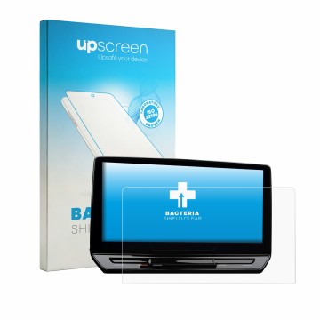 Vorderseite einer Produktverpackung mit dem Markenlogo upscreen. Daneben ist das Gerät Cupra Born 2026 Infotainment System 12.