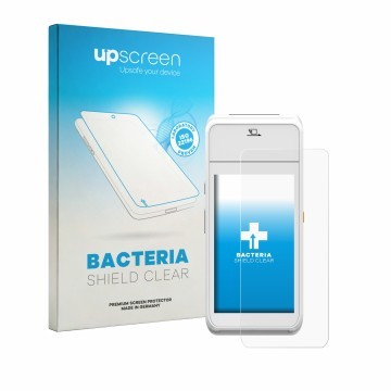 Front side of a product packaging with the brand logo upscreen. Next to it is the device Pax A99 shown with the corresponding 