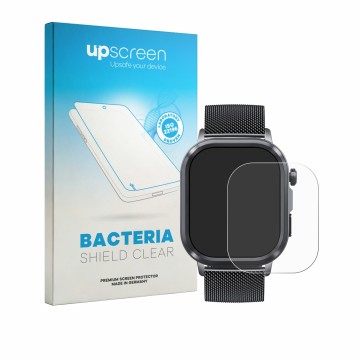 Parte frontale di una confezione del prodotto con il logo del marchio upscreen. Accanto è raffigurato il dispositivo Knauerman