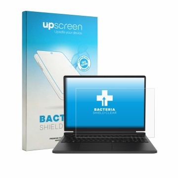 Vorderseite einer Produktverpackung mit dem Markenlogo upscreen. Daneben ist das Gerät Dell Alienware 15 DA15260 mit dem zugeh