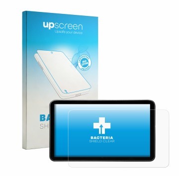 Parte frontale di una confezione del prodotto con il logo del marchio upscreen. Accanto è raffigurato il dispositivo Portkeys 