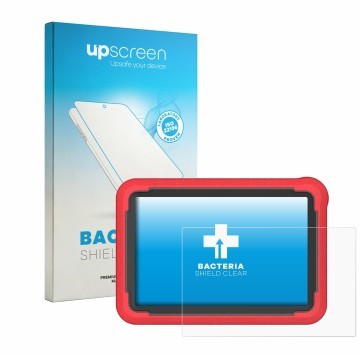 Vorderseite einer Produktverpackung mit dem Markenlogo upscreen. Daneben ist das Gerät Launch X431 PROS V5.0 mit dem zugehörig