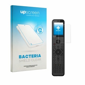 Face avant d’un emballage produit avec le logo de la marque upscreen. À côté, l’appareil Sofabaton U3 est représenté avec la p