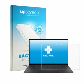 Vorderseite einer Produktverpackung mit dem Markenlogo upscreen. Daneben ist das Gerät ASUS ExpertBook Ultra mit dem zugehörig