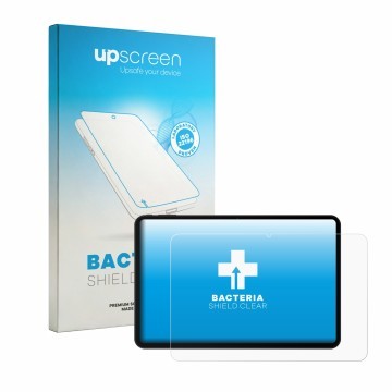 Parte frontale di una confezione del prodotto con il logo del marchio upscreen. Accanto è raffigurato il dispositivo POCKAM P1