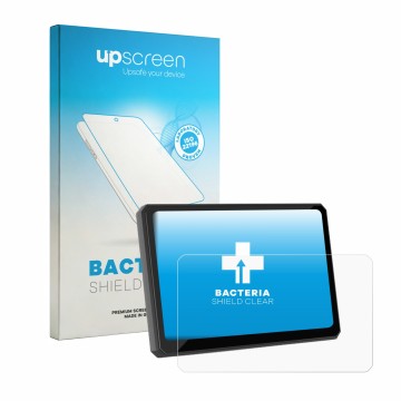 Front side of a product packaging with the brand logo upscreen. Next to it is the device Carpuride W702BS Pro 7