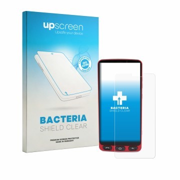 Parte frontale di una confezione del prodotto con il logo del marchio upscreen. Accanto è raffigurato il dispositivo Olympia N