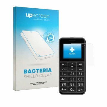 Parte frontale di una confezione del prodotto con il logo del marchio upscreen. Accanto è raffigurato il dispositivo Peaq PMP 