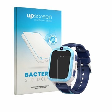 Parte frontal de un envase de producto con el logotipo de la marca upscreen. Al lado se muestra el dispositivo Iowodo Z40Pro c