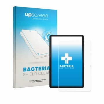 Front side of a product packaging with the brand logo upscreen. Next to it is the device Lenovo Idea Tab Plus 12.1