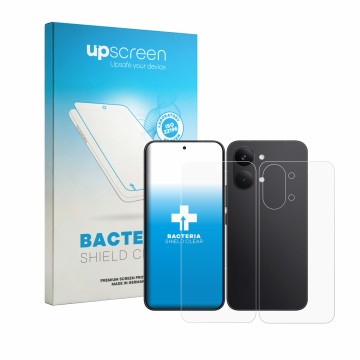 Front side of a product packaging with the brand logo upscreen. Next to it is the device Xiaomi Poco X8 Pro Max (Front+Back) s